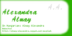 alexandra almay business card